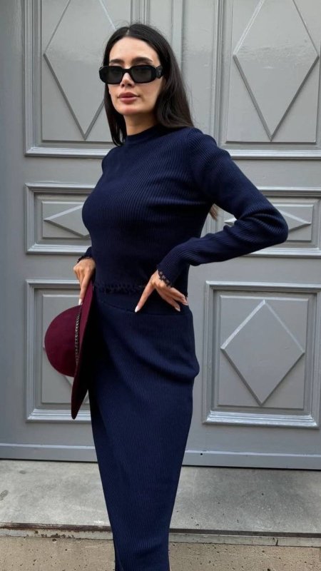 طقم تنوره وبلوزه خريفي